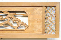 幅2145ミリ!! 七宝柄を添えた格調の高い長尺彫刻欄間 EZ2078ab 在庫(a:1 b:1)枚