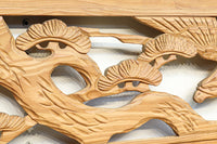 幅2145ミリ!! 七宝柄を添えた格調の高い長尺彫刻欄間 EZ2078ab 在庫(a:1 b:1)枚