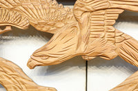 幅2145ミリ!! 七宝柄を添えた格調の高い長尺彫刻欄間 EZ2078ab 在庫(a:1 b:1)枚