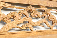 幅2145ミリ!! 七宝柄を添えた格調の高い長尺彫刻欄間 EZ2078ab 在庫(a:1 b:1)枚