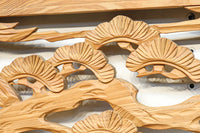 幅2145ミリ!! 七宝柄を添えた格調の高い長尺彫刻欄間 EZ2078ab 在庫(a:1 b:1)枚