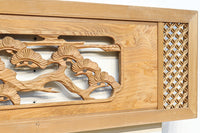 幅2145ミリ!! 七宝柄を添えた格調の高い長尺彫刻欄間 EZ2078ab 在庫(a:1 b:1)枚