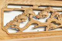 幅2145ミリ!! 七宝柄を添えた格調の高い長尺彫刻欄間 EZ2078ab 在庫(a:1 b:1)枚