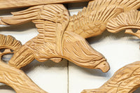 幅2145ミリ!! 七宝柄を添えた格調の高い長尺彫刻欄間 EZ2078ab 在庫(a:1 b:1)枚