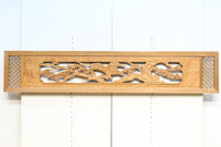 幅2145ミリ!! 七宝柄を添えた格調の高い長尺彫刻欄間 EZ2078ab 在庫(a:1 b:1)枚