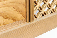 幅2145ミリ!! 七宝柄を添えた格調の高い長尺彫刻欄間 EZ2078ab 在庫(a:1 b:1)枚