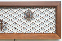 和柄組子装飾をお洒落に散らした菱格子欄間 EZ2095 在庫1枚