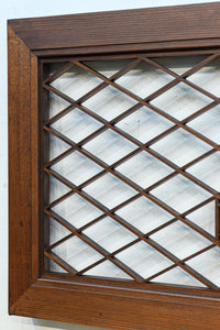 和柄組子装飾をお洒落に散らした菱格子欄間 EZ2095 在庫1枚