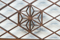 和柄組子装飾をお洒落に散らした菱格子欄間 EZ2095 在庫1枚