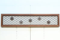 和柄組子装飾をお洒落に散らした菱格子欄間 EZ2095 在庫1枚