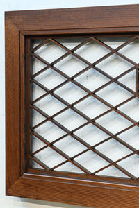 和柄組子装飾をお洒落に散らした菱格子欄間 EZ2095 在庫1枚