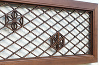 和柄組子装飾をお洒落に散らした菱格子欄間 EZ2095 在庫1枚