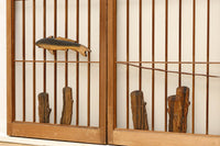 鯉が優雅に漂う眺めが魅力のスリガラス入り書院セット EZ2107 在庫4枚1組