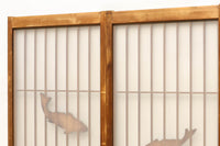 鯉が優雅に漂う眺めが魅力のスリガラス入り書院セット EZ2107 在庫4枚1組