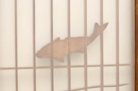 鯉が優雅に漂う眺めが魅力のスリガラス入り書院セット EZ2107 在庫4枚1組