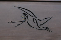 可愛らしい鶴の姿を描いた透かし板で気品ある欄間 EZ2116ab 在庫(a:1 b:1)枚