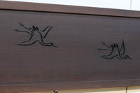 可愛らしい鶴の姿を描いた透かし板で気品ある欄間 EZ2116ab 在庫(a:1 b:1)枚