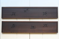 可愛らしい鶴の姿を描いた透かし板で気品ある欄間 EZ2116ab 在庫(a:1 b:1)枚