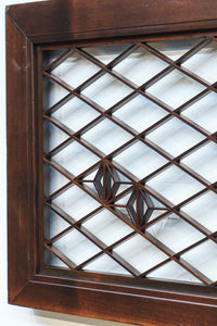 菱格子に組子を軽やかに散りばめた中型欄間 EZ2151ab 在庫(a:1 b:0)枚
