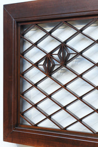 菱格子に組子を軽やかに散りばめた中型欄間 EZ2151ab 在庫(a:1 b:0)枚