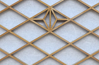 菱格子に浮かぶ組子が趣きあるワーロン入り中型欄間 EZ2155b 在庫1枚