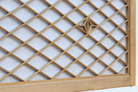 菱格子に浮かぶ組子が趣きあるワーロン入り中型欄間 EZ2155b 在庫1枚