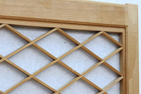 菱格子に浮かぶ組子が趣きあるワーロン入り中型欄間 EZ2155b 在庫1枚