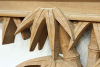 縁起物の花木を立体的にみせる深彫り彫刻欄間 EZ2182 在庫1枚