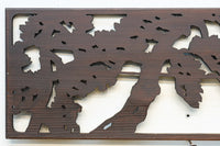 山間に鳥居が静かに佇む風景の透かし欄間素材 EZ2321 在庫1枚