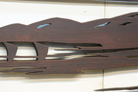 山間に鳥居が静かに佇む風景の透かし欄間素材 EZ2321 在庫1枚