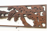 山間に鳥居が静かに佇む風景の透かし欄間素材 EZ2321 在庫1枚