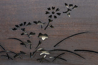 山野草の風流な絵柄を施した透かし板 EZ2334b:1枚