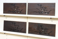 山野草の風流な絵柄を施した透かし板 EZ2334b:1枚