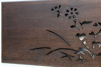 山野草の風流な絵柄を施した透かし板 EZ2334b:1枚