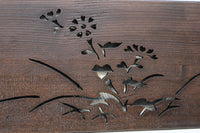 山野草の風流な絵柄を施した透かし板 EZ2334b:1枚