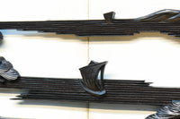 閑静な佇まいある水辺の風景で風合いある彫刻欄間 EZ2380 在庫1枚