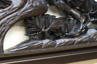 竹と松を迫力ある眺めで見せる彫刻欄間 EZ2381 在庫1枚