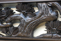 竹と松を迫力ある眺めで見せる彫刻欄間 EZ2381 在庫1枚