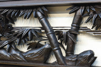 竹と松を迫力ある眺めで見せる彫刻欄間 EZ2381 在庫1枚