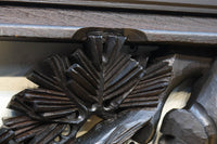 竹と松を迫力ある眺めで見せる彫刻欄間 EZ2381 在庫1枚