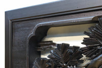 竹と松を迫力ある眺めで見せる彫刻欄間 EZ2381 在庫1枚