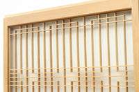 大型サイズ!! 繊細さを感じさせる木地色の美しいスリガラス入り書院 EZ2386 在庫2枚