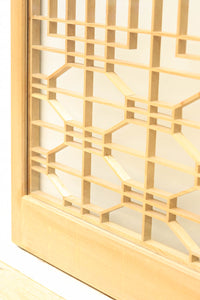 大型サイズ!! 繊細さを感じさせる木地色の美しいスリガラス入り書院 EZ2386 在庫2枚