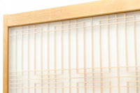 大型サイズ!! 繊細さを感じさせる木地色の美しいスリガラス入り書院 EZ2386 在庫2枚