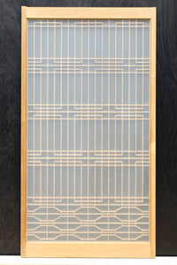 大型サイズ!! 繊細さを感じさせる木地色の美しいスリガラス入り書院 EZ2386 在庫2枚