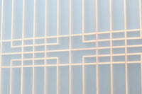 大型サイズ!! 繊細さを感じさせる木地色の美しいスリガラス入り書院 EZ2386 在庫2枚