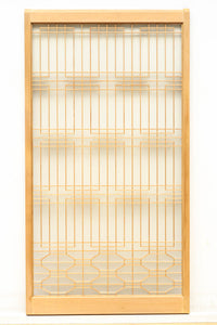 大型サイズ!! 繊細さを感じさせる木地色の美しいスリガラス入り書院 EZ2386 在庫2枚