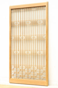 大型サイズ!! 繊細さを感じさせる木地色の美しいスリガラス入り書院 EZ2386 在庫2枚