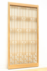 大型サイズ!! 繊細さを感じさせる木地色の美しいスリガラス入り書院 EZ2386 在庫2枚