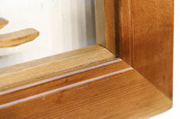 鋭い眼光の鷹が威厳を放つ木地色の欄間・書院セット EZ2397 在庫3枚一組